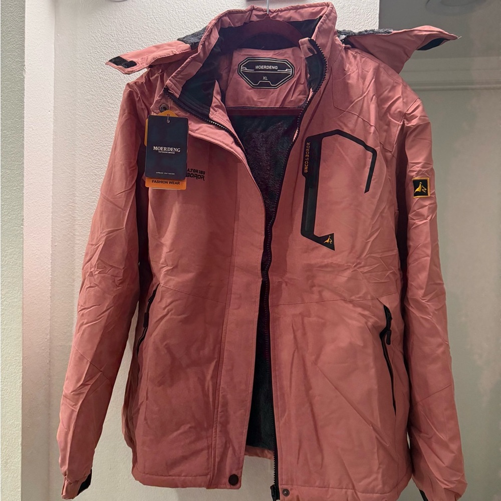 Moerdeng Women's Pink Ski & Snow Jacket